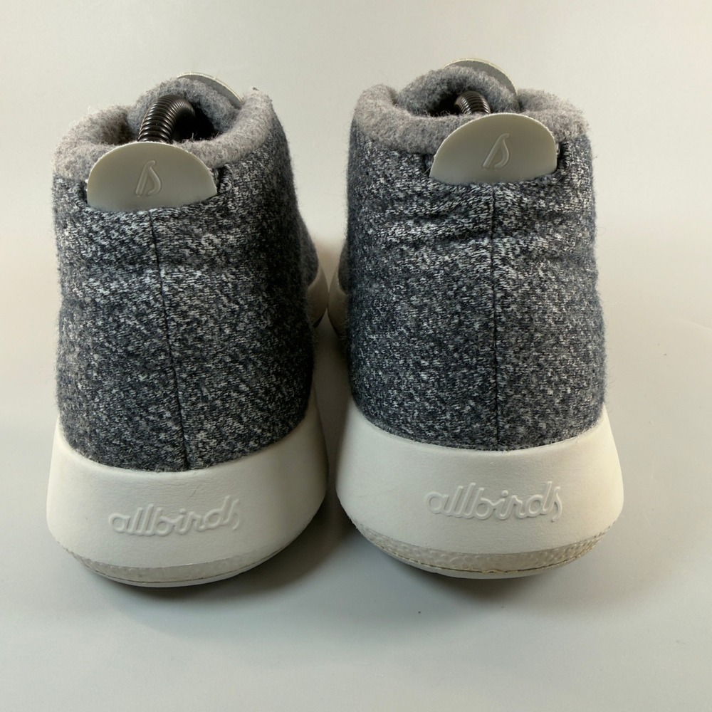 Allbirds Wool Runner Up Mid WRUM Mens 9 Running Shoes Charcoal Gray White Lace - Picture 5 of 16